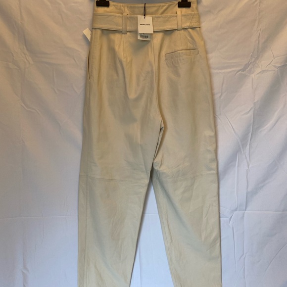 Zara Women 100% Leather High Waist Pleated Slouchy Pants - Picture 8 of 13